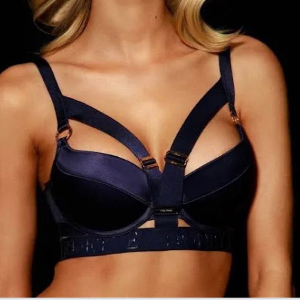 Honey Birdette Elvis Navy push up bra - size 34B